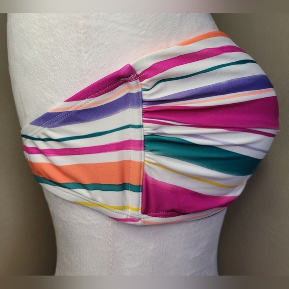 Striped Multi Twist Bandeau Bikini Top Kona-Sol, Large (12-14) - Picture 2 of 12